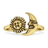 Sun Moon Oxidized Ring
