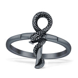 Oxidized Snake Ring