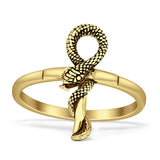 Oxidized Snake Ring