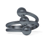 Three Ball Layered Ring