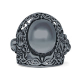 Oxidized Tiger Ring
