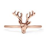 Oxidized Deer Ring