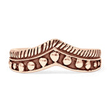 Curved Contour Chevron Ring