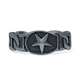 Oxidized Celtic Star Rings