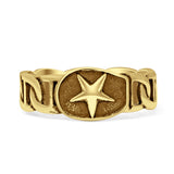 Oxidized Celtic Star Rings