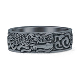 Oxidized Dragon Ring