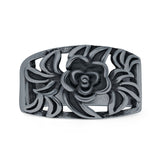 Oxidized Rose Flower Ring