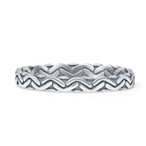 Ocean Wave Thin Band Ring