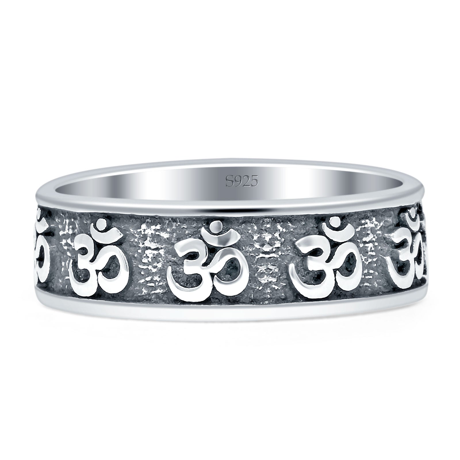 Sterling Silver Om Band Ring Sterling Silver Om Band Ring