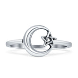 Moon & Star Celestial Ring