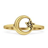 Moon & Star Celestial Ring