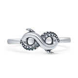Oxidized Tentacles & Infinity Band Snake Rings