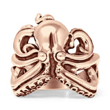 Oxidized Octopus Ring