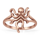 Oxidized Octopus Ring