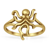 Oxidized Octopus Ring