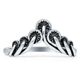 Oxidized Chevron Ring