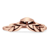 Oxidized V Midi Mushroom Ring