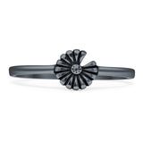 Oxidized Flower Ring