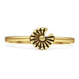 Oxidized Flower Ring