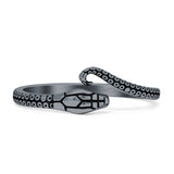 Oxidized Snake Ring