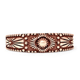 Oxidized Flower Beaded Band
