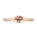 Oxidized Mushroom Signet Ring