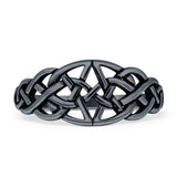 Oxidized Twisted Infinity Triquetra Rings