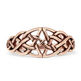 Oxidized Twisted Infinity Triquetra Rings