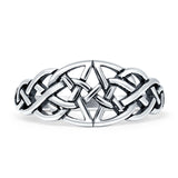 Oxidized Twisted Infinity Triquetra Rings