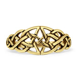 Oxidized Twisted Infinity Triquetra Rings