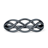 Oxidized Celtic Twisted Infinity Rings
