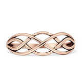 Oxidized Celtic Twisted Infinity Rings