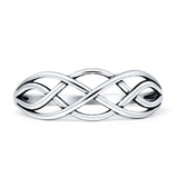 Oxidized Celtic Twisted Infinity Rings