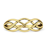 Oxidized Celtic Twisted Infinity Rings