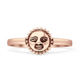 Oxidized Sun Face Ring