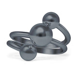 Three Ball Layered Ring