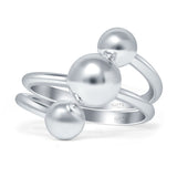 Three Ball Layered Ring