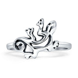  Oxidized Lizard Ring
