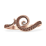 Oxidized Tentacle Octopus Ring