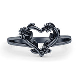 Flower & Heart Ring