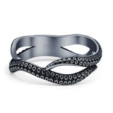  Oxidized Tentacle Octopus Ring