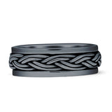 Spinner Braided Silver Ring