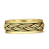 Spinner Braided Silver Ring