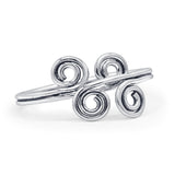 Vintage Style 12.3mm Wind Ring Oxidized 925 Sterling Silver