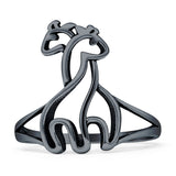 Oxidized Giraffes Ring