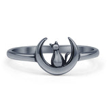 Moon & Cat Ring