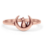 Moon & Cat Ring