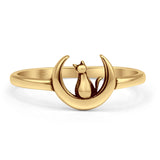 Moon & Cat Ring