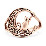 Cat On Moon Ring