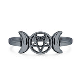  Triple Moon Pentagram Ring